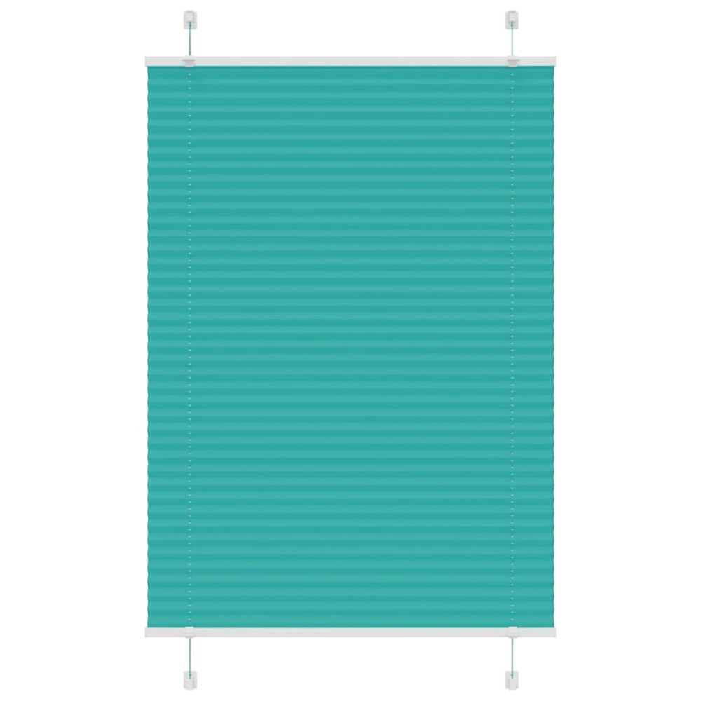 vidaXL Πλισέ περσίδα πετρόλ πράσινο 90x150 cm Πλάτος υφάσματος 89,4 cm