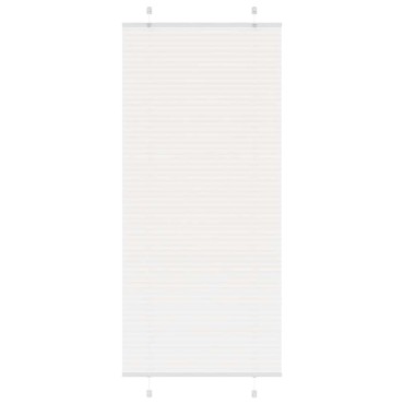 vidaXL Πλισέ περσίδα Λευκό 100x200 cm Πλάτος υφάσματος 99,4 cm