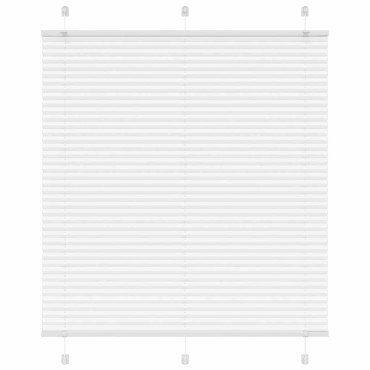 vidaXL Πλισέ περσίδα Λευκό 115x100 cm Πλάτος υφάσματος 114,4 cm