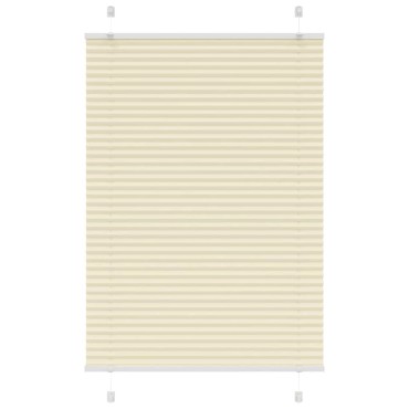 vidaXL Πλισέ περσίδα Κρέμα 85x150 cm Πλάτος υφάσματος 84,4 cm