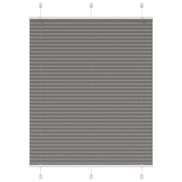 vidaXL Πλισέ περσίδα Ανθρακί 110x150 cm Πλάτος υφάσματος 109,4 cm