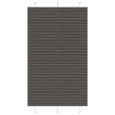 vidaXL Πλισέ περσίδα Μαύρο 120x200 cm Πλάτος υφάσματος 119,4 cm