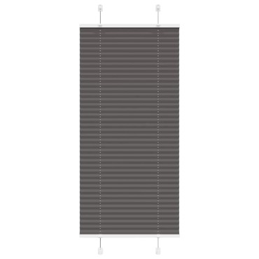 vidaXL Πλισέ περσίδα Μαύρο 60x100 cm Πλάτος υφάσματος 59,4 cm