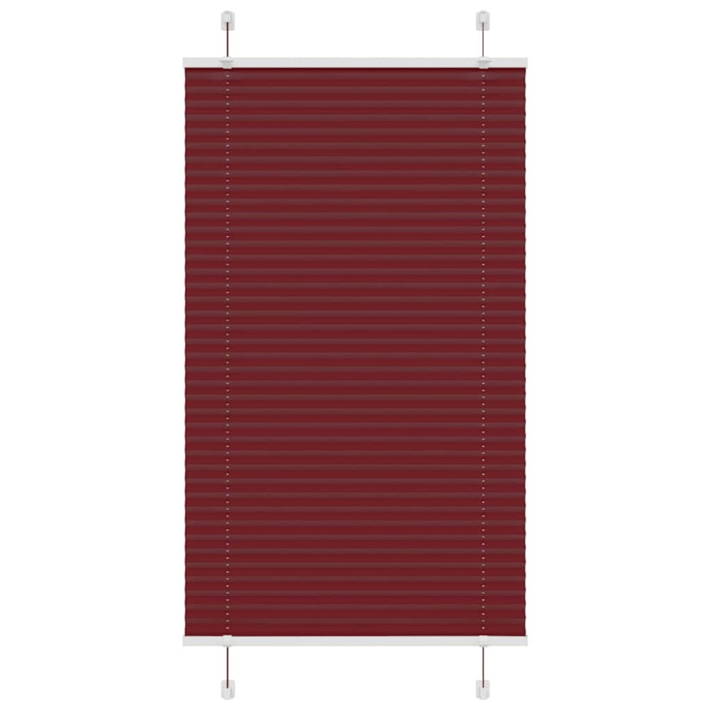 vidaXL Πλισέ περσίδα Μπορντό κόκκινο 80x150 cm Πλάτος υφάσματος