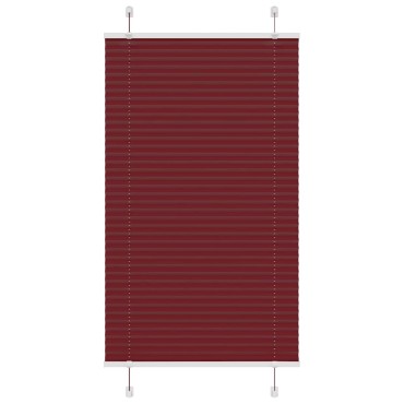 vidaXL Πλισέ περσίδα Μπορντό κόκκινο 80x150 cm Πλάτος υφάσματος