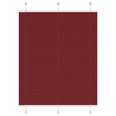 vidaXL Πλισέ περσίδα Μπορντό κόκκινο 105x100 cm Πλάτος υφάσματος