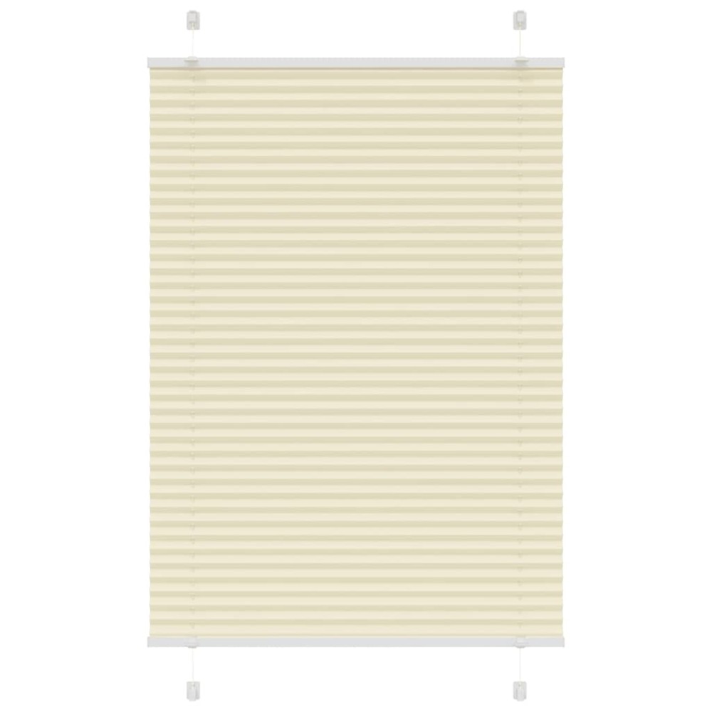 vidaXL Πλισέ περσίδα Κρέμα 95x150 cm Πλάτος υφάσματος 94,4 cm