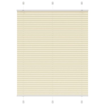 vidaXL Πλισέ περσίδα Κρέμα 110x100 cm Πλάτος υφάσματος 109,4 cm