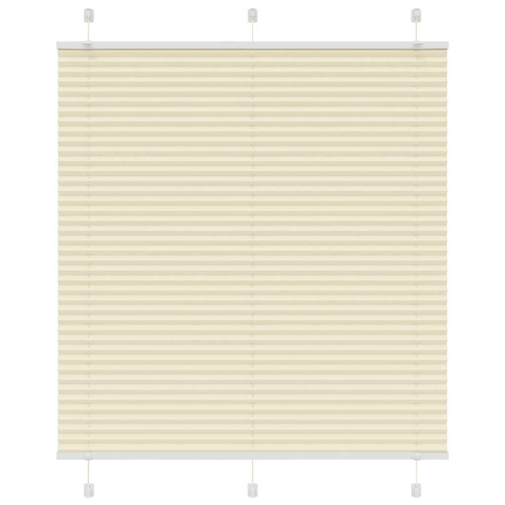 vidaXL Πλισέ περσίδα Κρέμα 120x100 cm Πλάτος υφάσματος 119,4 cm