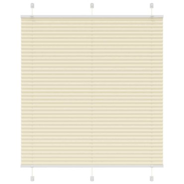 vidaXL Πλισέ περσίδα Κρέμα 120x100 cm Πλάτος υφάσματος 119,4 cm