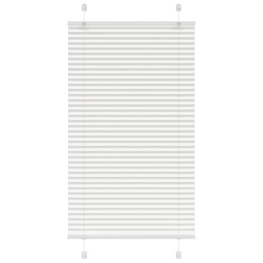 vidaXL Πλισέ περσίδα Λευκό 70x100 cm Πλάτος υφάσματος 69,4 cm