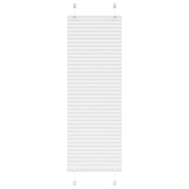 vidaXL Πλισέ περσίδα Λευκό 45x150 cm Πλάτος υφάσματος 44,4 cm