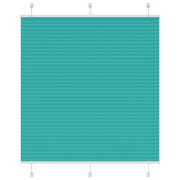 vidaXL Πλισέ περσίδα Petrol Green 120x150 cm Πλάτος υφάσματος 119,4 cm