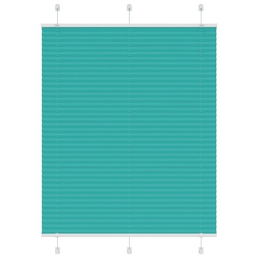 vidaXL Πλισέ περσίδα πετρόλ πράσινο 105x150 cm Πλάτος υφάσματος