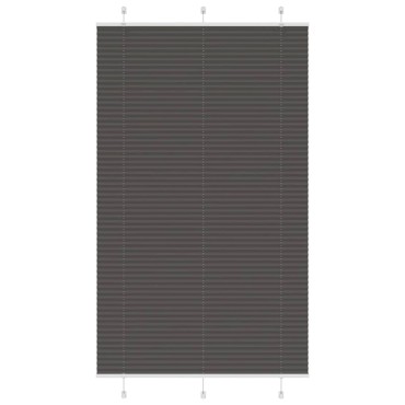 vidaXL Πλισέ περσίδα Μαύρο 115x200 cm Πλάτος υφάσματος 114,4 cm