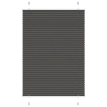 vidaXL Πλισέ περσίδα Μαύρο 85x100 cm Πλάτος υφάσματος 84,4 cm