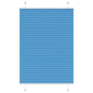 vidaXL Πλισέ περσίδα Μπλε 100x150 cm Πλάτος υφάσματος 99,4 cm