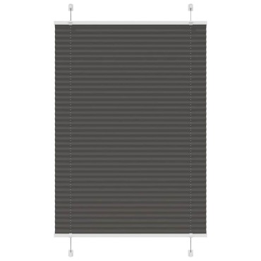 vidaXL Πλισέ περσίδα Μαύρο 85x150 cm Πλάτος υφάσματος 84,4 cm
