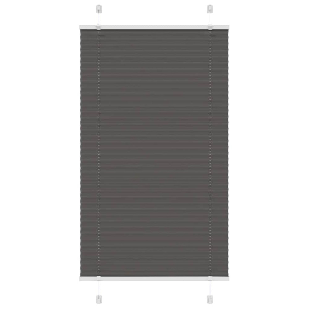 vidaXL Πλισέ περσίδα Μαύρο 75x100 cm Πλάτος υφάσματος 74,4 cm