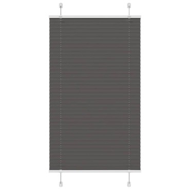 vidaXL Πλισέ περσίδα Μαύρο 75x100 cm Πλάτος υφάσματος 74,4 cm