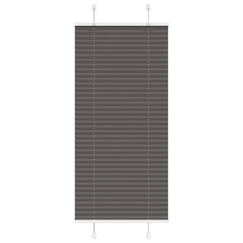 vidaXL Πλισέ περσίδα Μαύρο 60x150 cm Πλάτος υφάσματος 59,4 cm