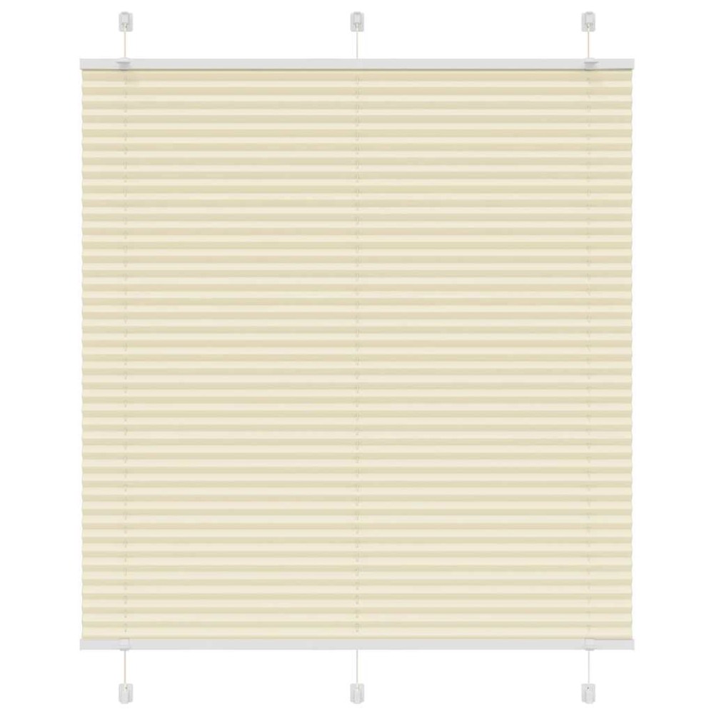 vidaXL Πλισέ περσίδα Κρέμα 115x150 cm Πλάτος υφάσματος 114,4 cm