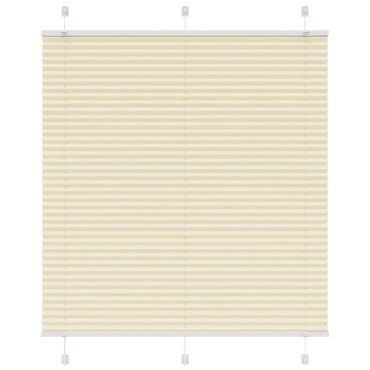 vidaXL Πλισέ περσίδα Κρέμα 115x150 cm Πλάτος υφάσματος 114,4 cm