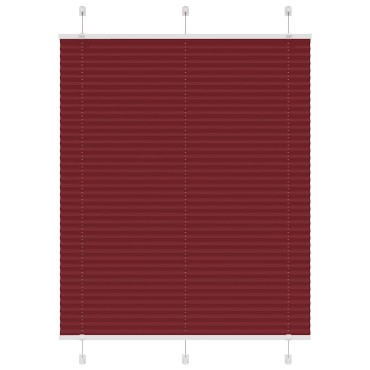 vidaXL Πλισέ περσίδα Μπορντό κόκκινο 105x150 cm Πλάτος υφάσματος