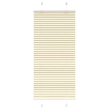 vidaXL Πλισέ περσίδα Κρέμα 60x100 cm Πλάτος υφάσματος 59,4 cm