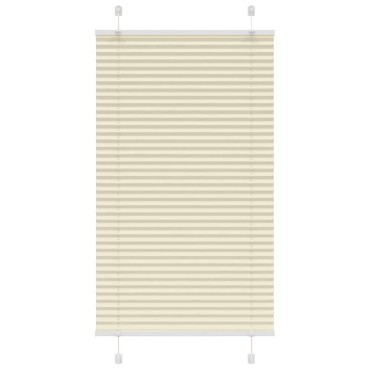 vidaXL Πλισέ περσίδα Κρέμα 70x100 cm Πλάτος υφάσματος 69,4 cm