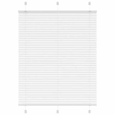 vidaXL Πλισέ περσίδα Λευκό 110x100 cm Πλάτος υφάσματος 109,4 cm