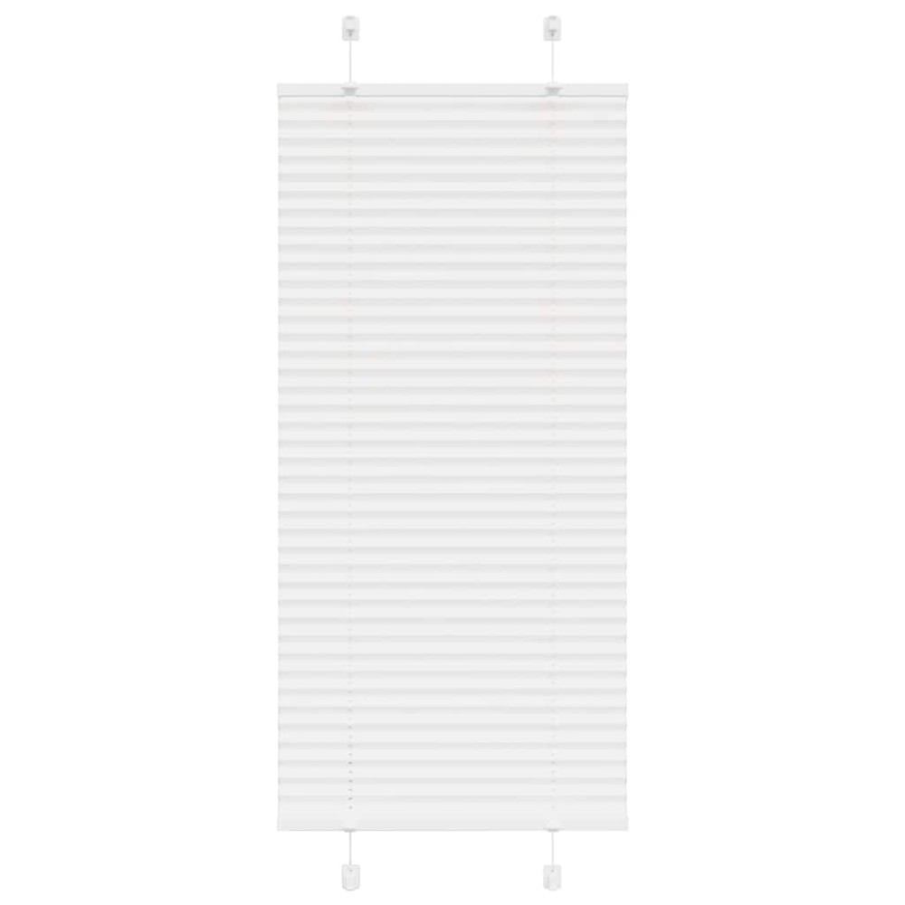 vidaXL Πλισέ περσίδα Λευκό 65x150 cm Πλάτος υφάσματος 64,4 cm