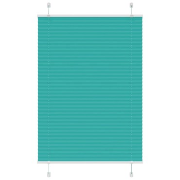 vidaXL Πλισέ περσίδα πετρόλ πράσινο 95x150 cm Πλάτος υφάσματος 94,4 cm