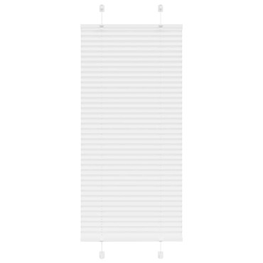 vidaXL Πλισέ περσίδα Λευκό 55x150 cm Πλάτος υφάσματος 54,4 cm