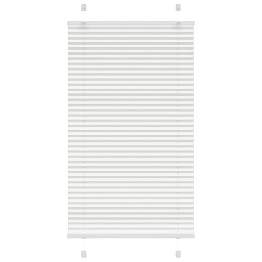 vidaXL Πλισέ περσίδα Λευκό 80x100 cm Πλάτος υφάσματος 79,4 cm