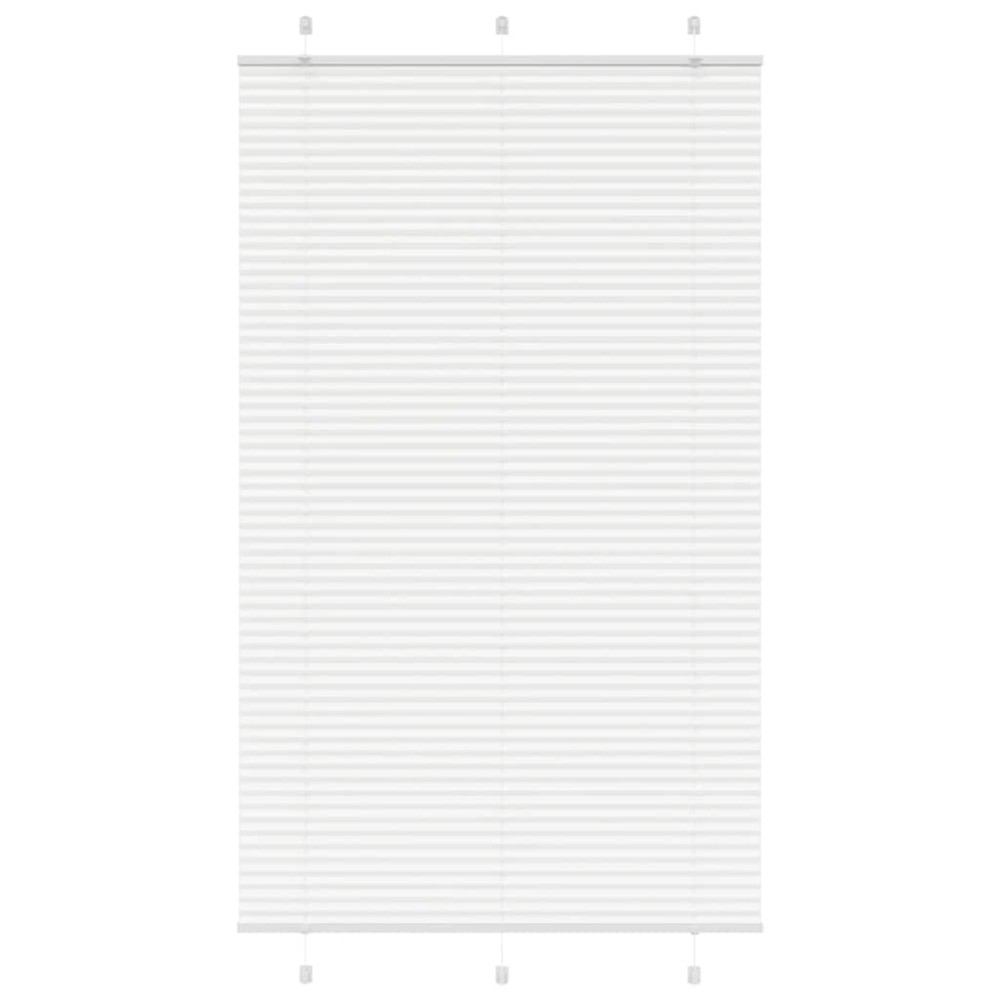 vidaXL Πλισέ περσίδα Λευκό 120x200 cm Πλάτος υφάσματος 119,4 cm
