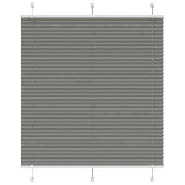 vidaXL Πλισέ περσίδα Ανθρακί 115x150 cm Πλάτος υφάσματος 114,4 cm