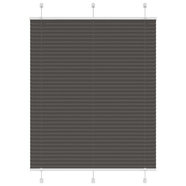 vidaXL Πλισέ περσίδα Μαύρο 105x150 cm Πλάτος υφάσματος 104,4 cm