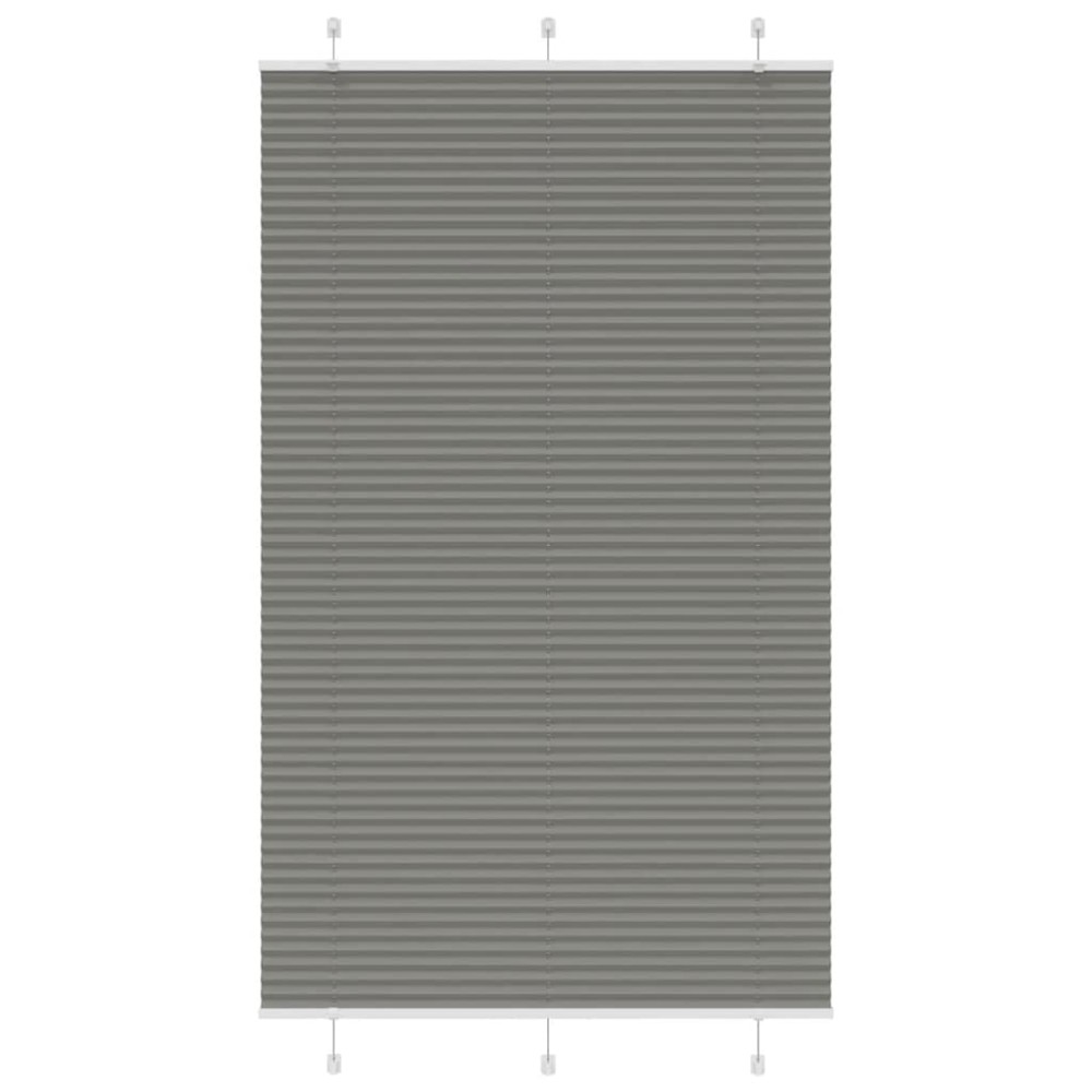vidaXL Πλισέ περσίδα Ανθρακί 115x200 cm Πλάτος υφάσματος 114,4 cm