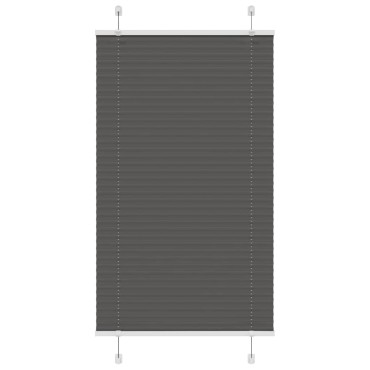 vidaXL Πλισέ περσίδα Μαύρο 75x150 cm Πλάτος υφάσματος 74,4 cm