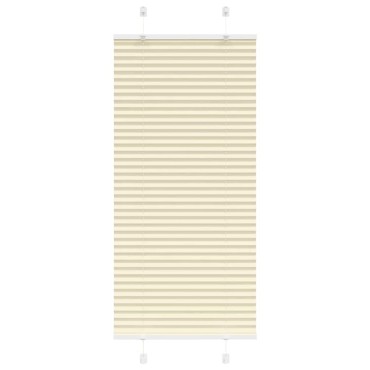 vidaXL Πλισέ περσίδα Κρέμα 65x150 cm Πλάτος υφάσματος 64,4 cm