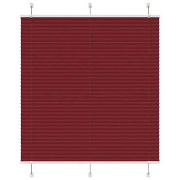 vidaXL Πλισέ περσίδα Μπορντό κόκκινο 120x150 cm Πλάτος υφάσματος
