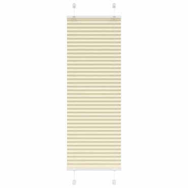 vidaXL Πλισέ περσίδα Κρέμα 45x100 cm Πλάτος υφάσματος 44,4 cm