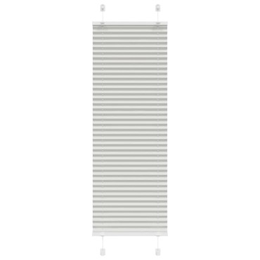 vidaXL Πλισέ περσίδα ανοιχτό γκρι 40x100 cm Πλάτος υφάσματος 39,4 cm