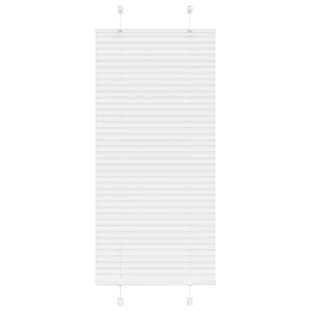 vidaXL Πλισέ περσίδα Λευκό 55x100 cm Πλάτος υφάσματος 54,4 cm