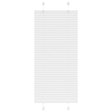 vidaXL Πλισέ περσίδα Λευκό 65x100 cm Πλάτος υφάσματος 64,4 cm
