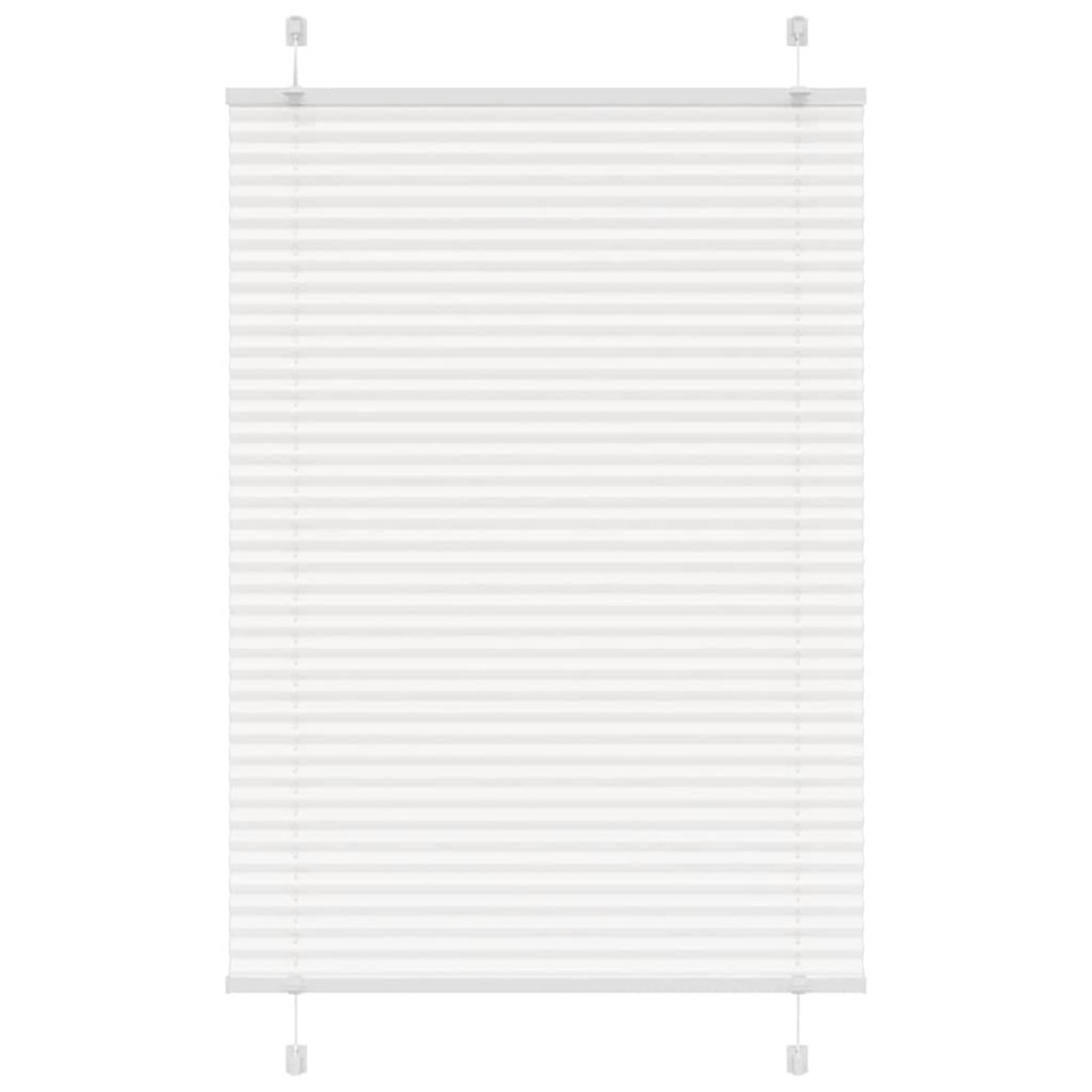 vidaXL Πλισέ περσίδα Λευκό 85x150 cm Πλάτος υφάσματος 84,4 cm