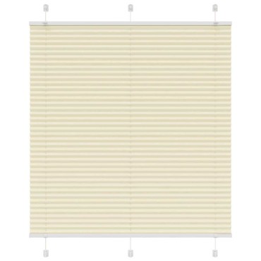 vidaXL Πλισέ περσίδα Κρέμα 115x100 cm Πλάτος υφάσματος 114,4 cm