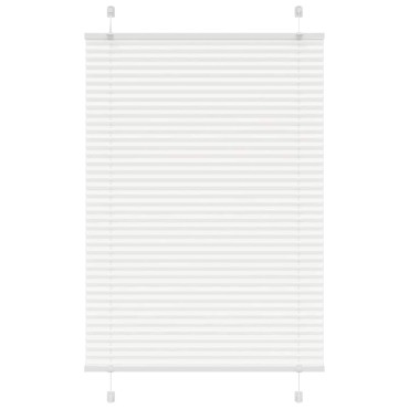 vidaXL Πλισέ περσίδα Λευκό 100x100 cm Πλάτος υφάσματος 99,4 cm
