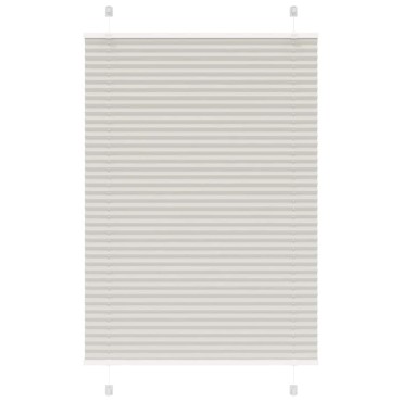 vidaXL Πλισέ περσίδα ανοιχτό γκρι 85x100 cm Πλάτος υφάσματος 84,4 cm